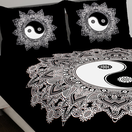 Black & White King Size 100% Cotton Bedsheets