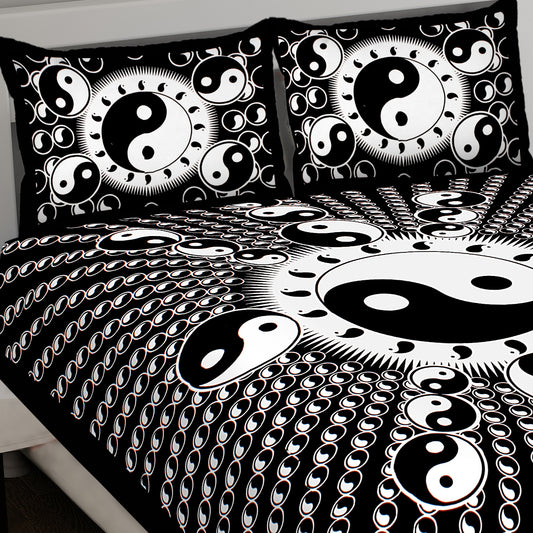 Black & White King Size 100% Cotton Bedsheets