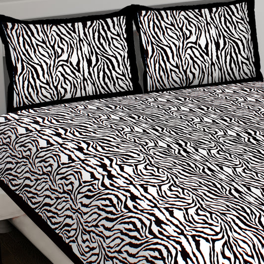 Black & White King Size 100% Cotton Bedsheets