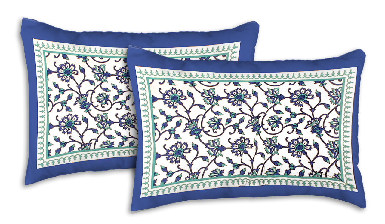 Floral Motif King Size 100% Cotton Bedsheets