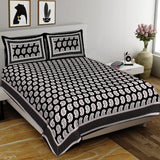 Black & White King Size 100% Cotton Bedsheets