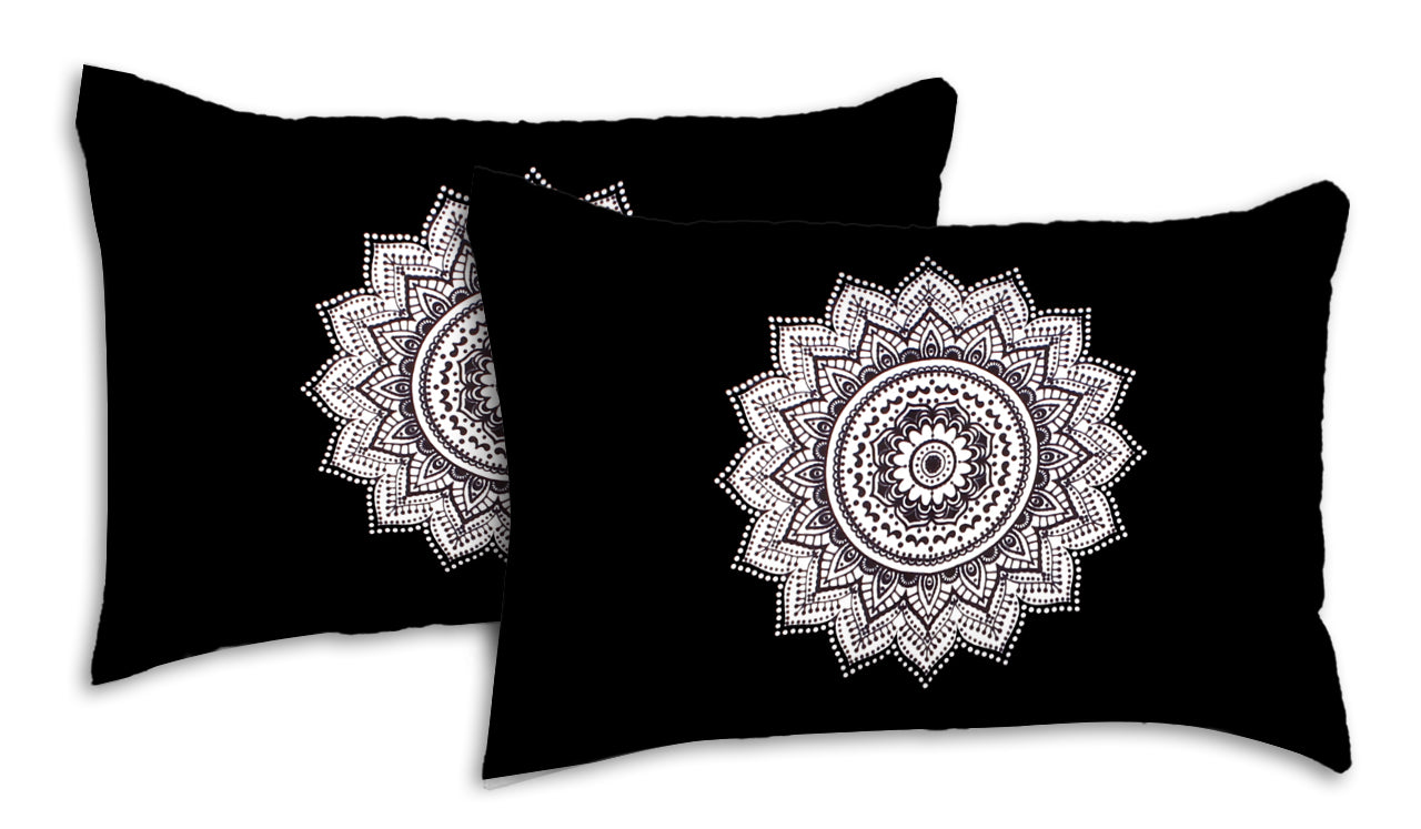 Black & White King Size 100% Cotton Bedsheets