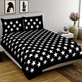 Black & White King Size 100% Cotton Bedsheets