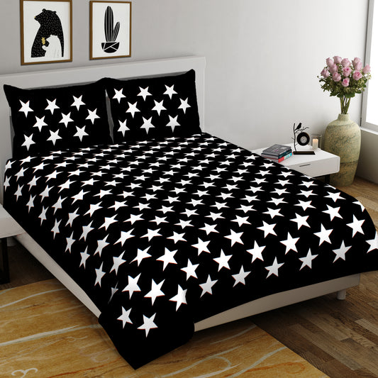 Black & White King Size 100% Cotton Bedsheets