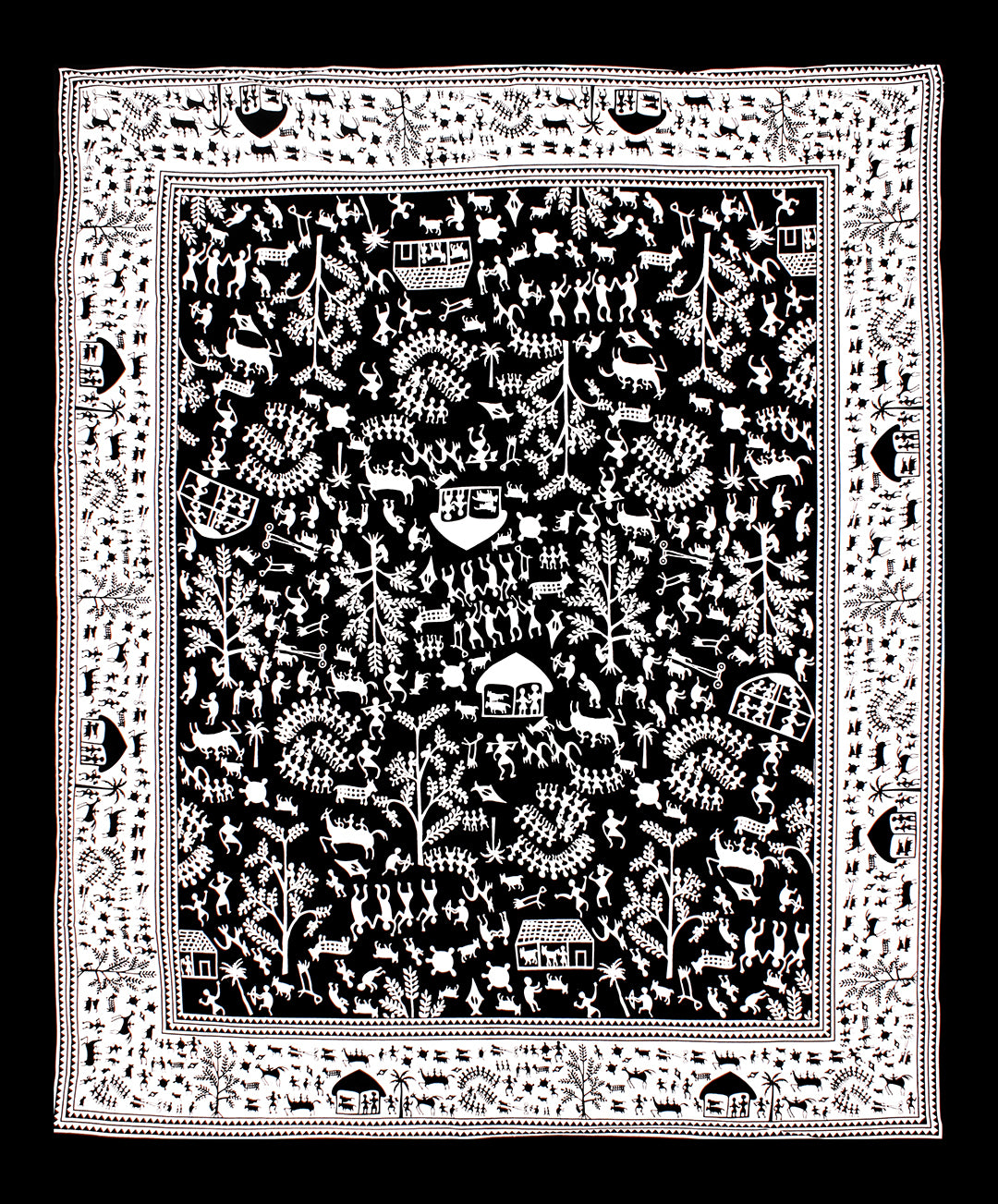 Black & White King Size 100% Cotton Bedsheets