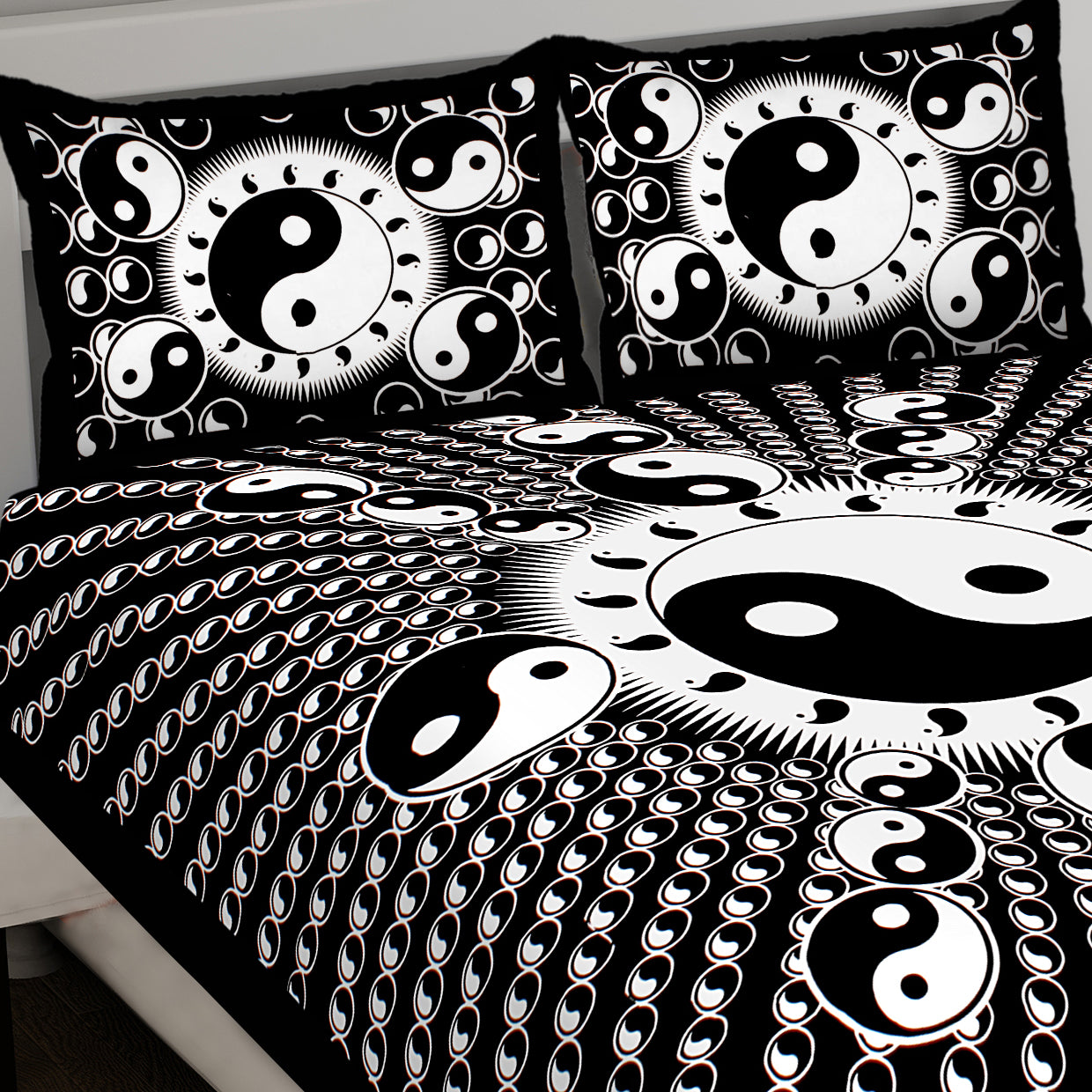 Black & White King Size 100% Cotton Bedsheets
