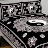 Black & White King Size 100% Cotton Bedsheets