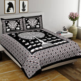 Black & White King Size 100% Cotton Bedsheets