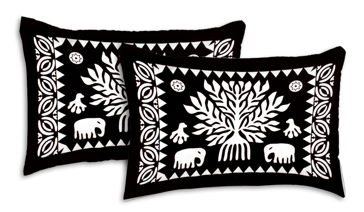 Black & White King Size 100% Cotton Bedsheets