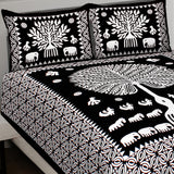 Black & White King Size 100% Cotton Bedsheets