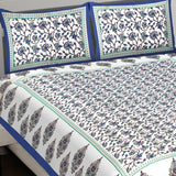 Floral Motif King Size 100% Cotton Bedsheets