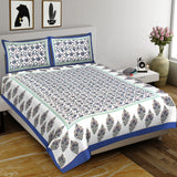 Floral Motif King Size 100% Cotton Bedsheets