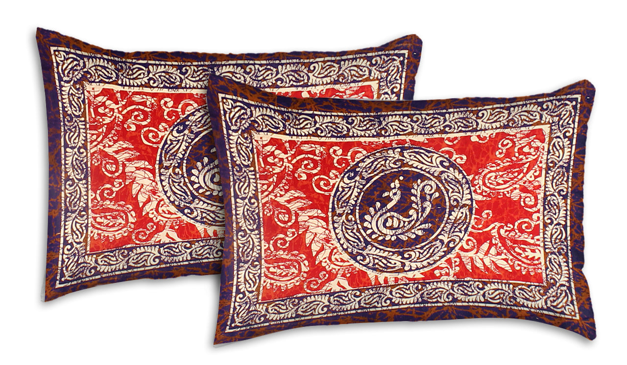 Two Tone Peacock King Size 100% Cotton Bedsheets