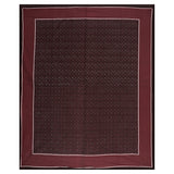 Ajrakh Redefined Maroon King Size 100% Cotton Bedsheets