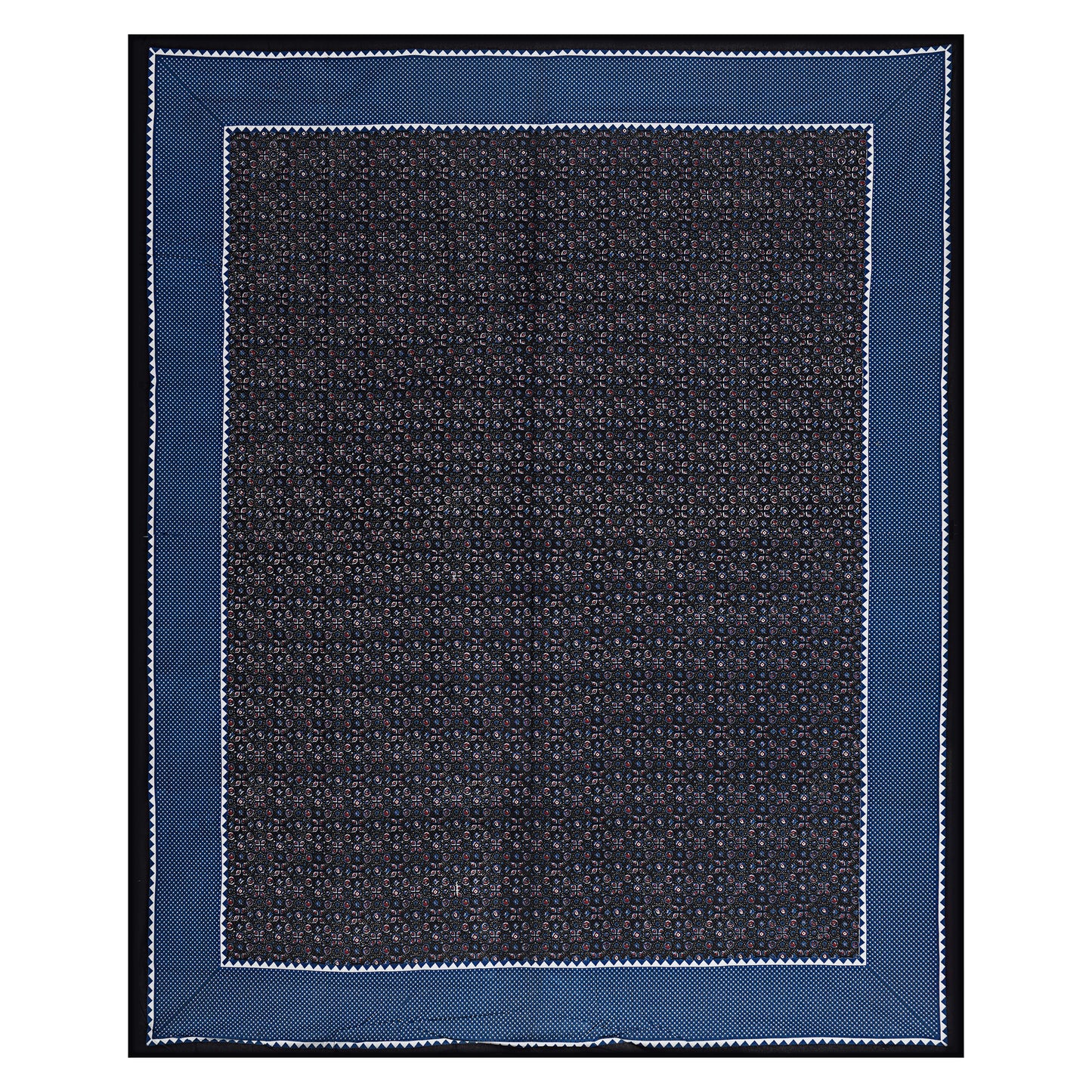 Ajrakh Redefined Black King Size 100% Cotton Bedsheets