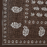 Floral Buti Brown King Size 100% Cotton Bedsheets