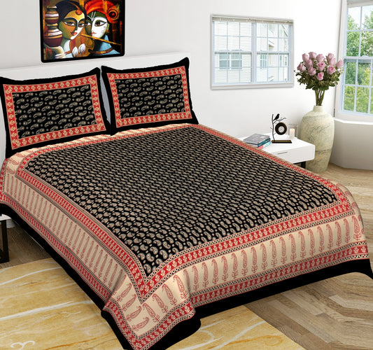 Small Paisley King Size 100% Cotton Bedsheets