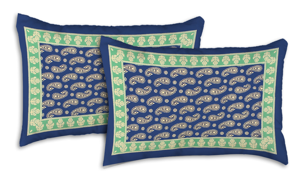 Small Paisley King Size 100% Cotton Bedsheets