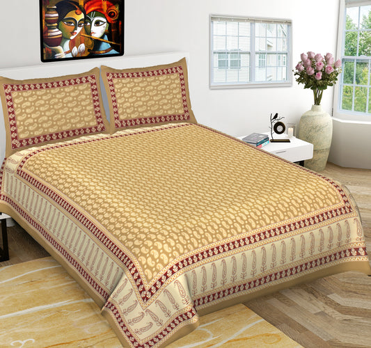 Small Paisley King Size 100% Cotton Bedsheets