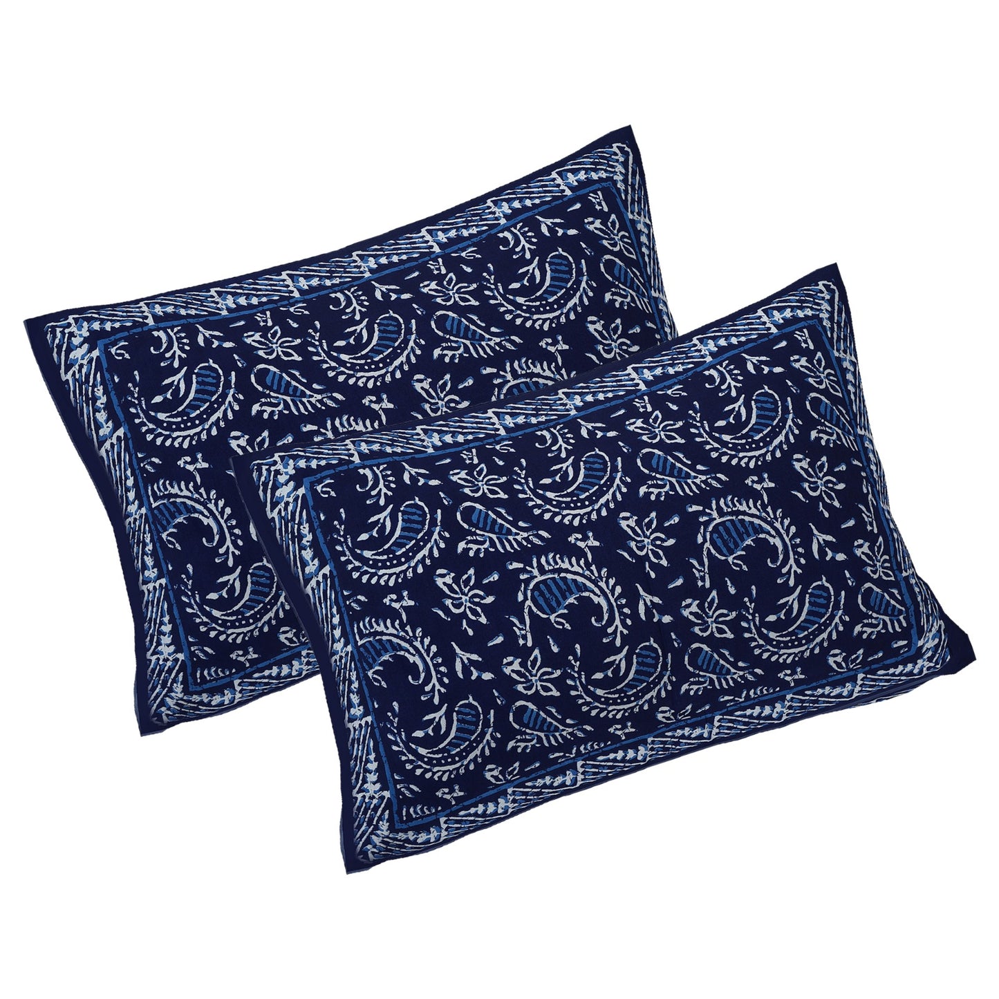 Paisley Jaal Blue King Size 100% Cotton Bedsheets