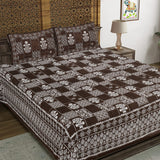 Box Buta Brown King Size 100% Cotton Bedsheets