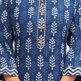 Indigo Blue Hand Block Printed Suit Set