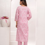 Colours of Pink Jaipuri Cotton Printed Suit Set