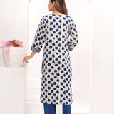 Indigo Blue Hand Block Printed Cotton Suit Set