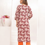 Wax Batik Hand Block Printed Cotton Suit Set