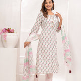 Pink Butti Hand Block Printed Cotton Suit Set