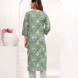 Shades of Green Hand Block Printed Suit Set