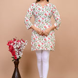 Jaipuri Pretty Pink 100% Cotton Short Kurti