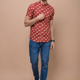 Red Camel Printed 100% Cotton Shirt