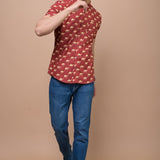 Red Camel Printed 100% Cotton Shirt