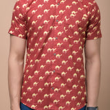 Red Camel Printed 100% Cotton Shirt