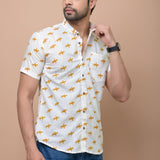 Perfect Polo Horse Printed 100% Cotton Shirt