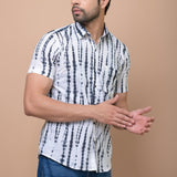 Tie and Dye Printed 100% Cotton Shirt