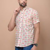 GajRaj Printed 100% Cotton Shirt