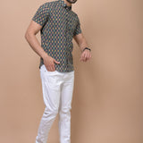 Black Multi Printed 100% Cotton Shirt