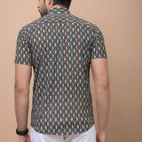 Black Multi Printed 100% Cotton Shirt