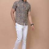 Black Multi Paisley Printed 100% Cotton Shirt