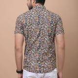 Black Multi Paisley Printed 100% Cotton Shirt