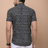 Black Butti 100% cotton Printed Half Sleeves shirt