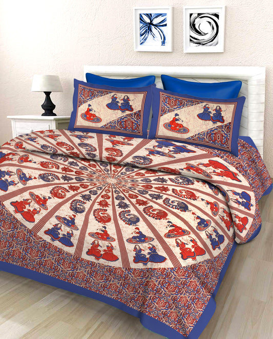 Dancing Dolls King Size 100% Cotton Bedsheets